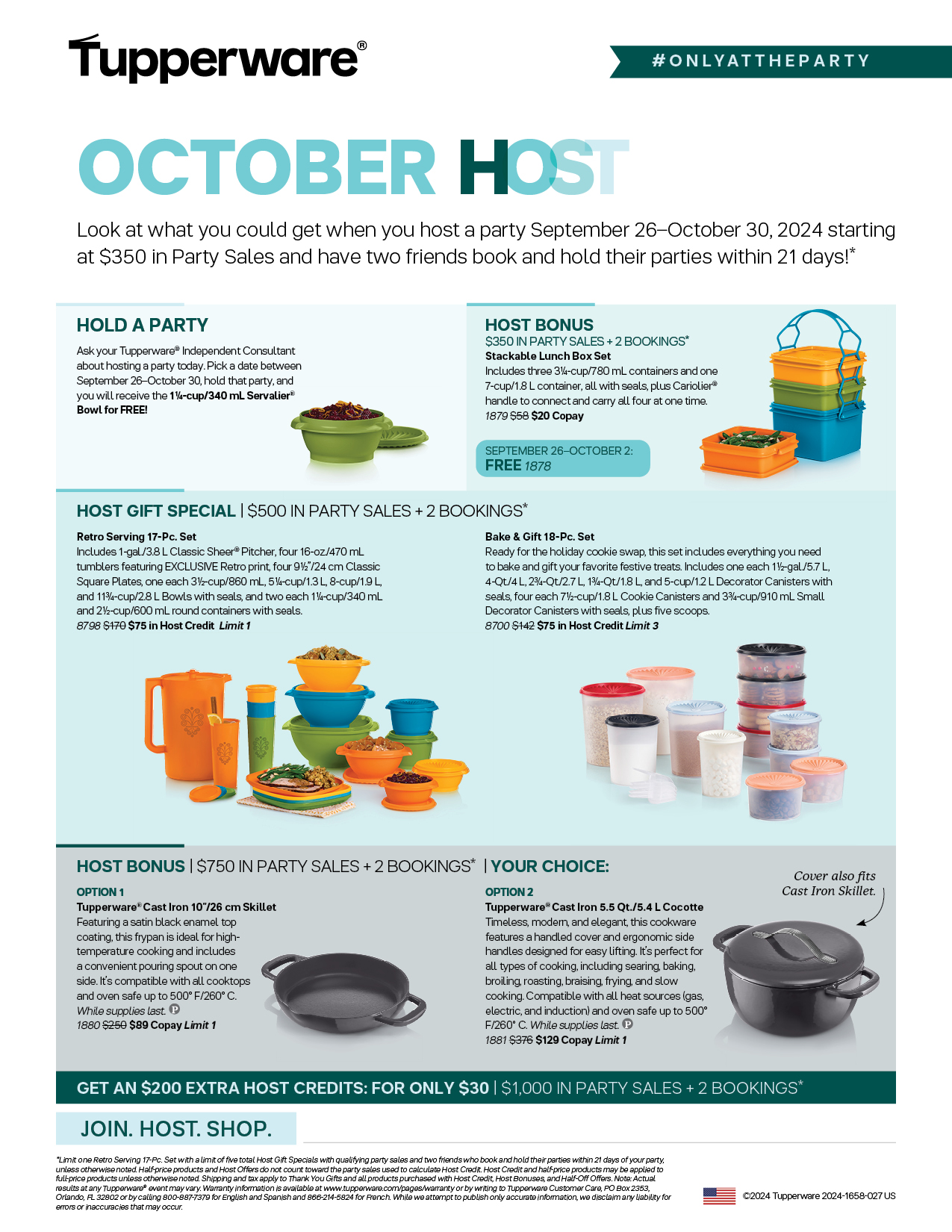 October Host perks